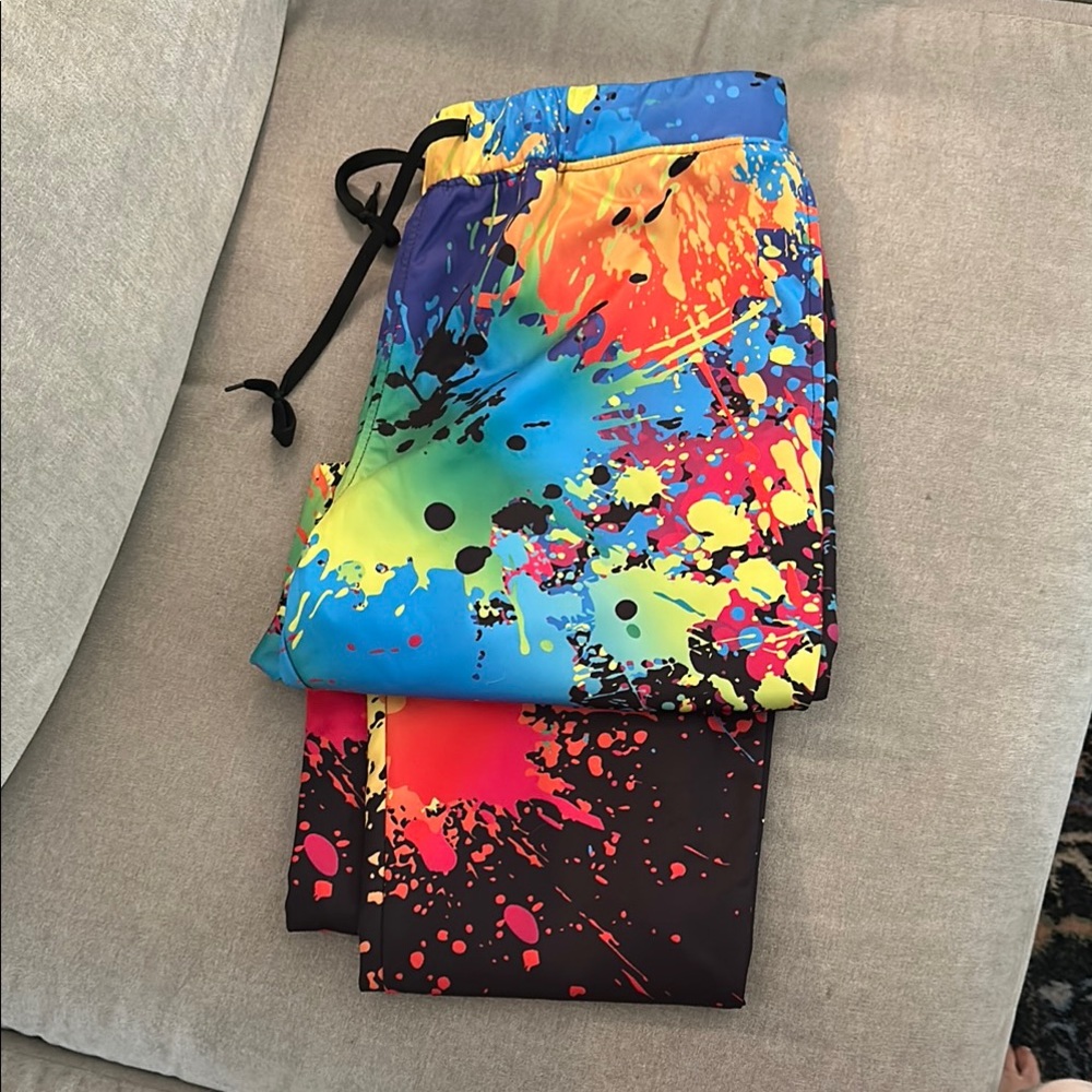 Colorful Paint Splatter Joggers